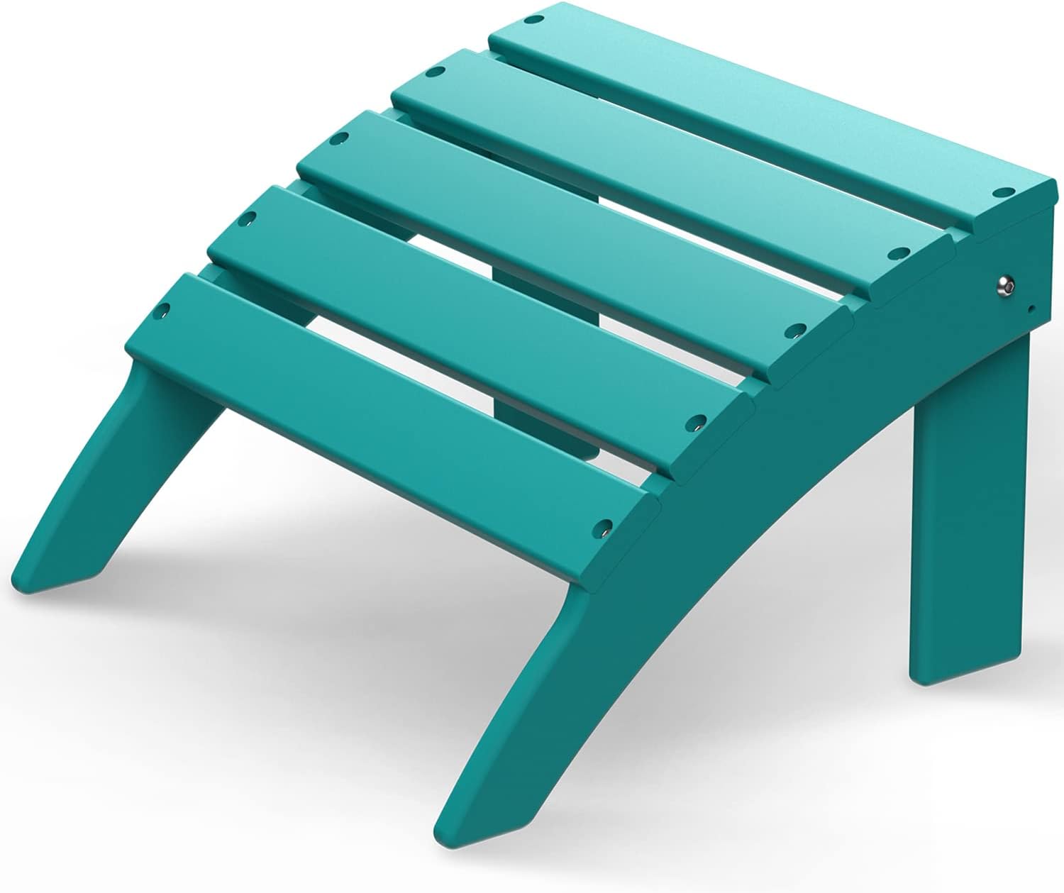 Aqua HDPE Adirondack Outdoor Ottoman Footrest