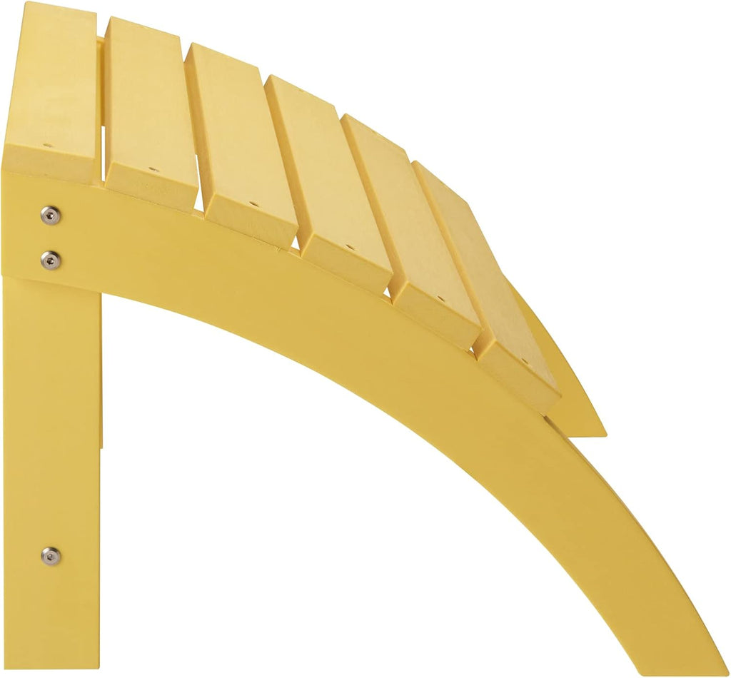 Yellow HDPE Adirondack Outdoor Ottoman Footrest