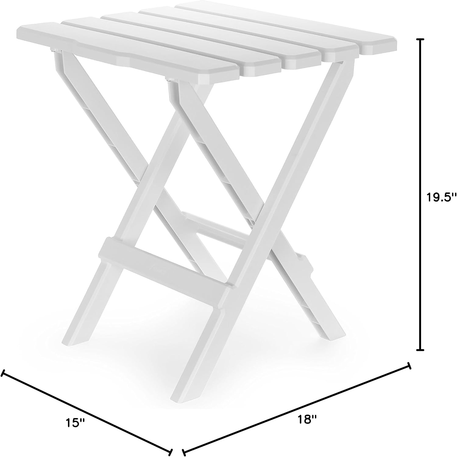 White Folding Adirondack Style Outdoor Plastic Table