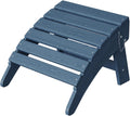 Navy Blue HDPE Folding Adirondack Outdoor Ottoman