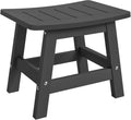 Black HDPE Adirondack Outdoor Ottoman Footrest