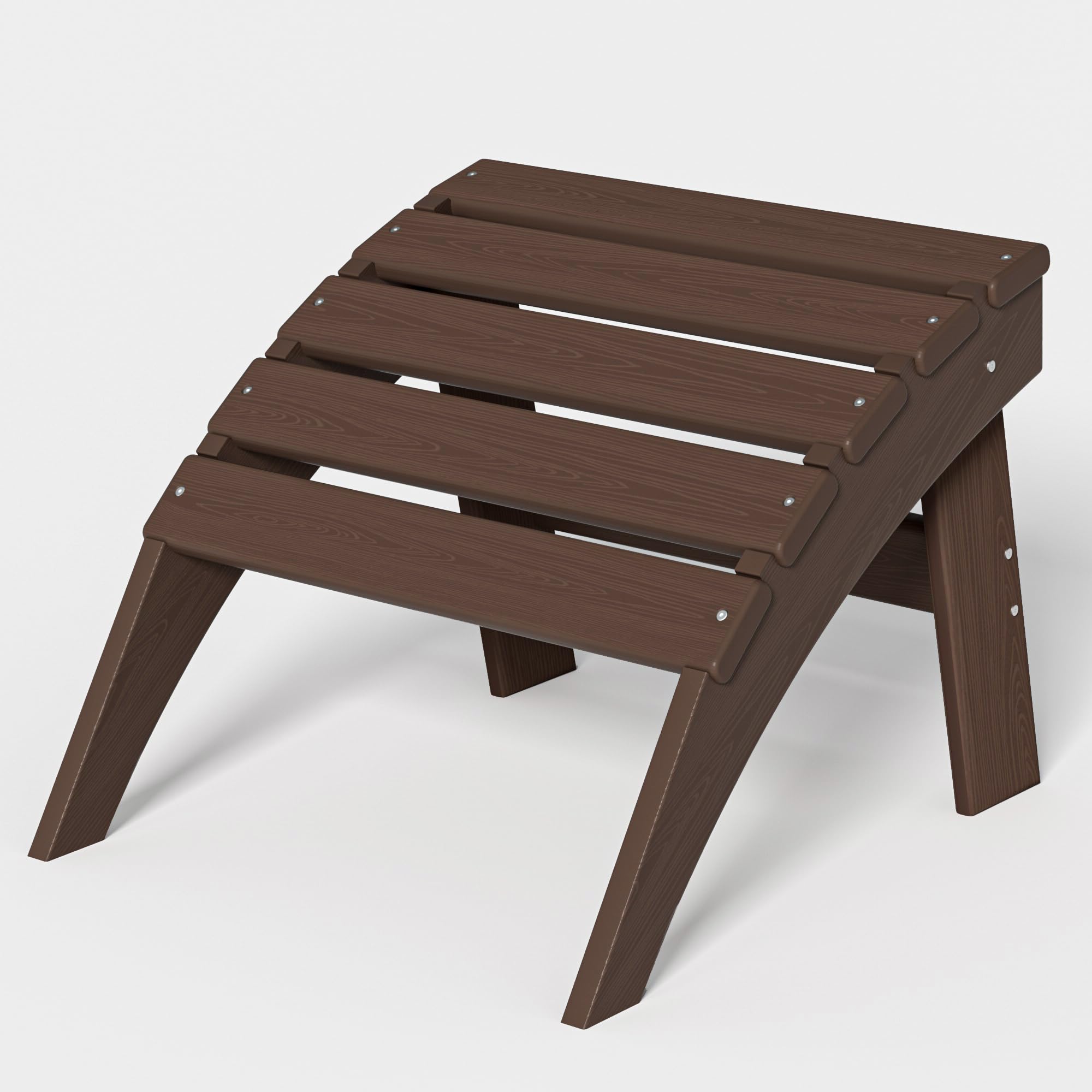 White HDPE Folding Adirondack Outdoor Ottoman