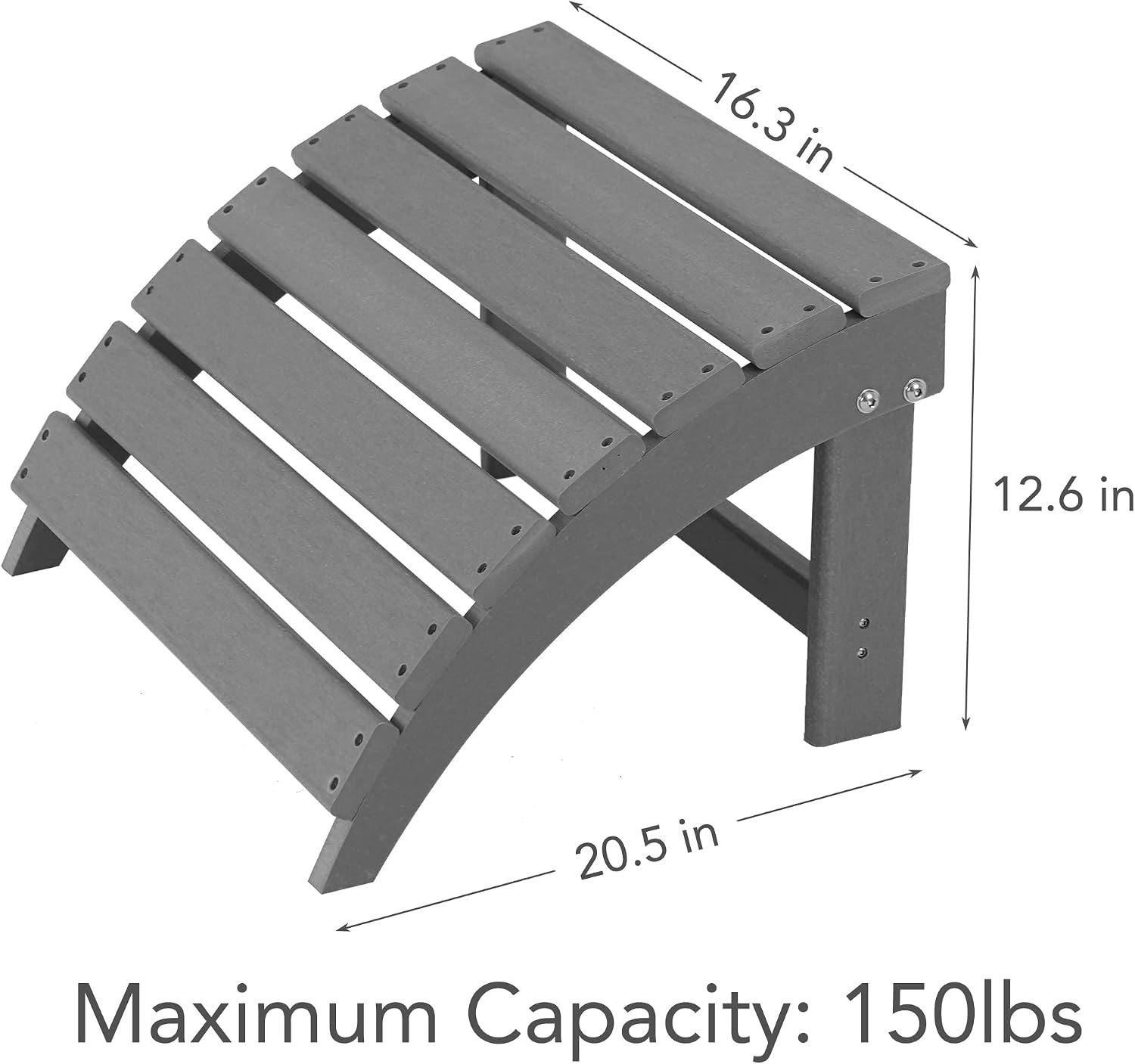 HDPE Folding Adirondack Outdoor Ottoman Footrest