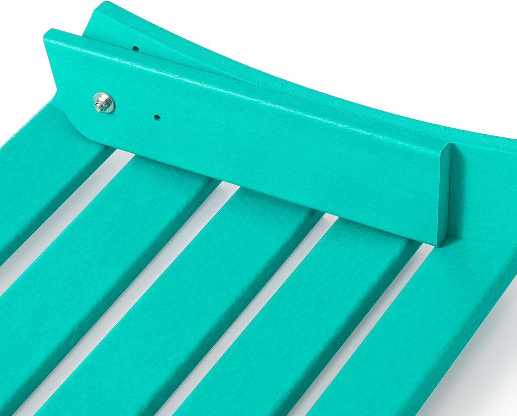 Turquoise Poly Lumber Adirondack Outdoor Ottoman