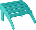 Turquoise Poly Lumber Adirondack Outdoor Ottoman