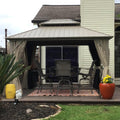 10'x12' Champagne Hardtop Aluminum Gazebo