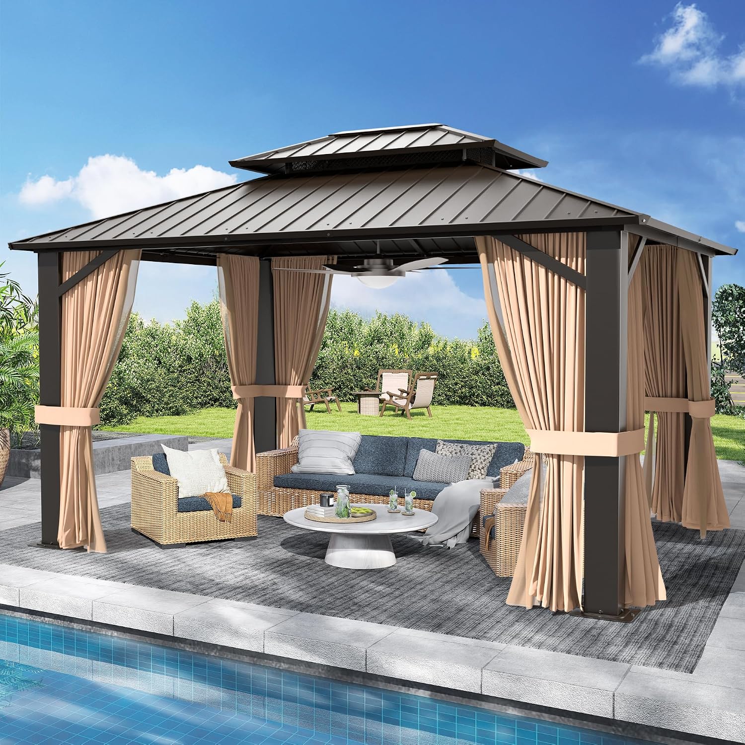 10'x12' Hardtop Outdoor Gazebo